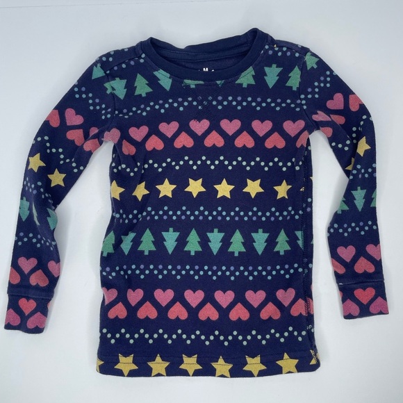 Primary 2pc Child's Christmas Tree Fair Isle Pajama Size 2-3 100% Organic Cotton - Picture 3 of 10
